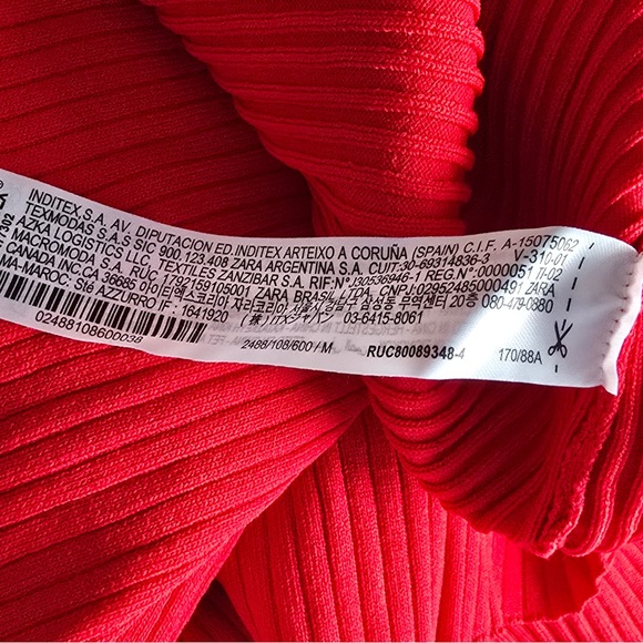 Zara Red Open Back Maxi Sweater Dress - Picture 9 of 11